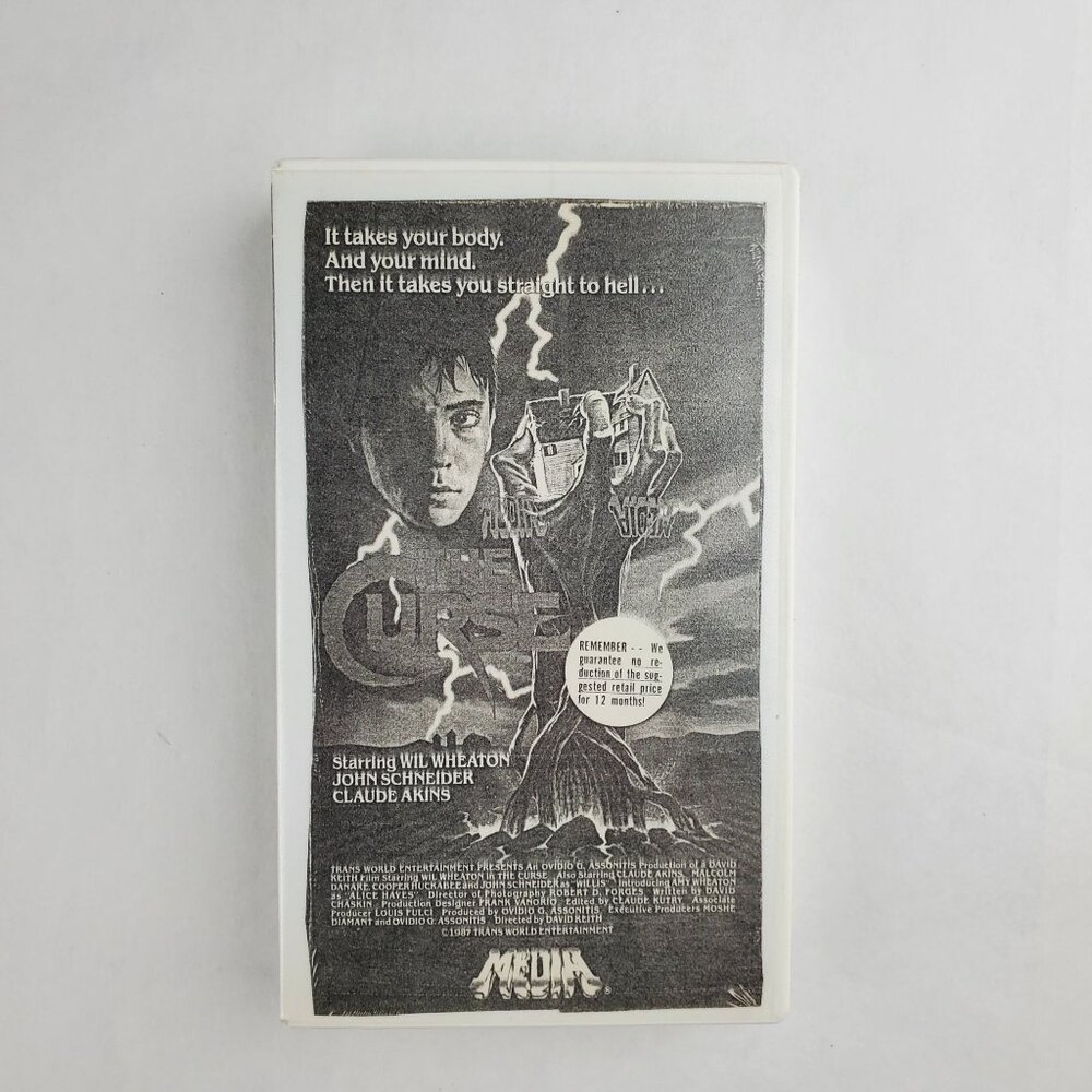 The Curse VHS Tape 1987 - Horror Sci-Fi Movies RARE Vintage